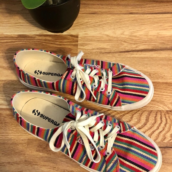 Superga Shoes - Superga 2750 Canvas multi stripes Sneaker 🤩